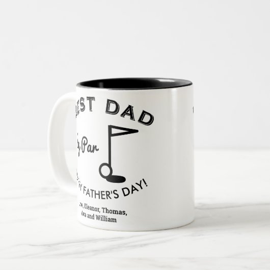 最高のパパバイパー父の日のゴルフをテーマにした ツートーンマグカップ (正面左)