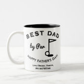 最高のパパバイパー父の日のゴルフをテーマにした ツートーンマグカップ (左)