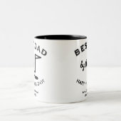 最高のパパバイパー父の日のゴルフをテーマにした ツートーンマグカップ (中央)