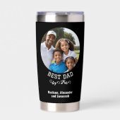 最高のパパバイパー父の日の写真カスタム撮影 保温保冷タンブラー (正面)