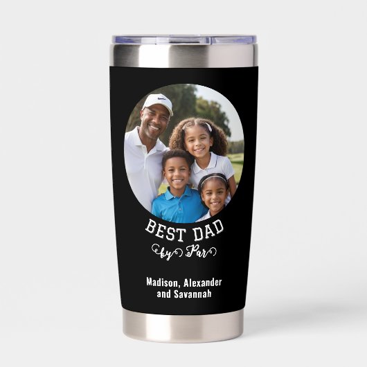 最高のパパバイパー父の日の写真カスタム撮影 保温保冷タンブラー (正面)