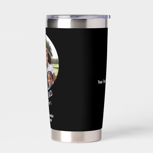 最高のパパバイパー父の日の写真カスタム撮影 保温保冷タンブラー (左面)