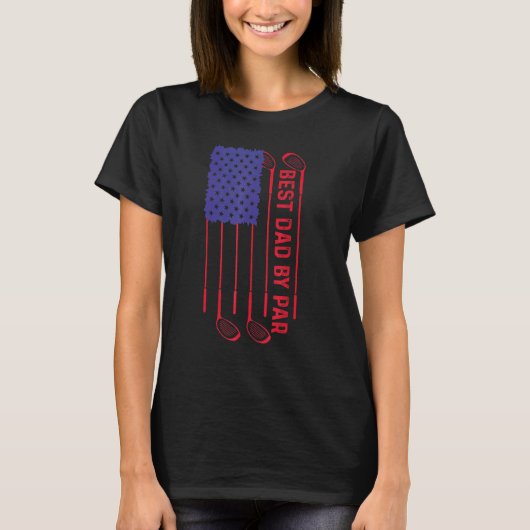 最高のパパバイパー父の日ゴルフゴルファー国旗 Tシャツ (正面)