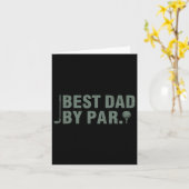 最高のパパバイパー父の日ゴルフ誕生日ギフト カード (黄色い花)