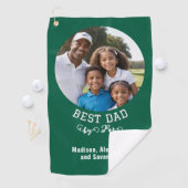 最高のパパバイパー父の日フォトグリーン ゴルフタオル (インサイチュ)