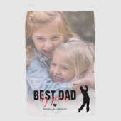 最高のパパバイパー父の日フォトゴルフタオル ゴルフタオル (正面)