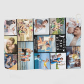 最高のパパバイパー12フォトコラージュパーソナライズされたゴルフ ゴルフタオル (横)