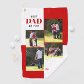 最高のパパバイパー4枚赤い父の日 ゴルフタオル (インサイチュ)