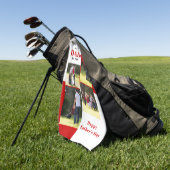 最高のパパバイパー4枚赤い父の日 ゴルフタオル (グリーン)