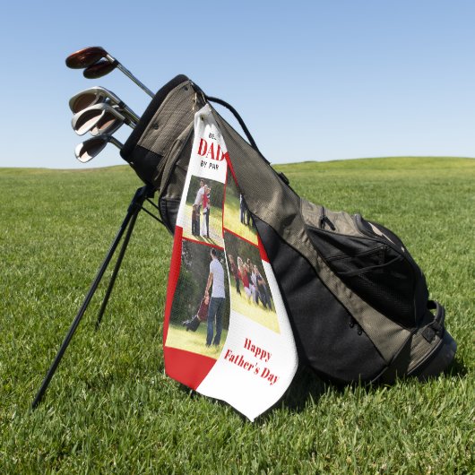 最高のパパバイパー4枚赤い父の日 ゴルフタオル (グリーン)