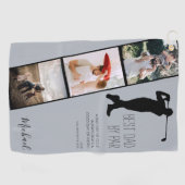 「最高のパパバイパー」写真記念パーソナライズされた品 ゴルフタオル (横)