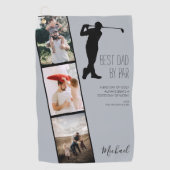 「最高のパパバイパー」写真記念パーソナライズされた品 ゴルフタオル (正面)