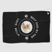 最高のパパバイパーCat Pawプリント写真文字ゴルフパン ゴルフタオル (横)