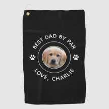 最高のパパバイPar Dog Pawプリント写真文字ゴルフパン