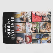 最高のパパバイPar Photo Collage Fanthers Day ゴルフタオル (横)