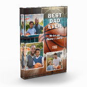 最高のパパバスケットボール3写真父の日のブロック フォトブロック (左)