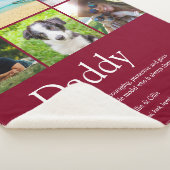 最高のパパパパの父の定義6フォトブルガンディ シェルパブランケット (3/4)