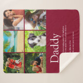 最高のパパパパの父の定義6フォトブルガンディ シェルパブランケット (正面(横))