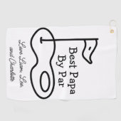 最高のパパパパバイパーゴルフタオル、ゴルフギフトパパ ゴルフタオル (横)