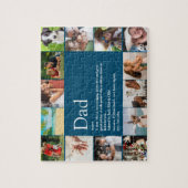 最高のパパパパ父の定義14フォトブルー ジグソーパズル (縦)