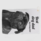 最高のパパパパbyロングショットpug写真自分のゴルフ ゴルフタオル (横)