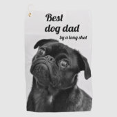 最高のパパパパbyロングショットpug写真自分のゴルフ ゴルフタオル (正面)