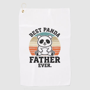 最高のパパパンダ ビンテージ パンダ Tシャツ デザイン ゴルフタオル