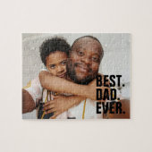 最高のパパパーソナライズされたファーザーズ ジグソーパズル (横)
