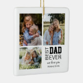 最高のパパパーソナライズされた写真 セラミックオーナメント (右)