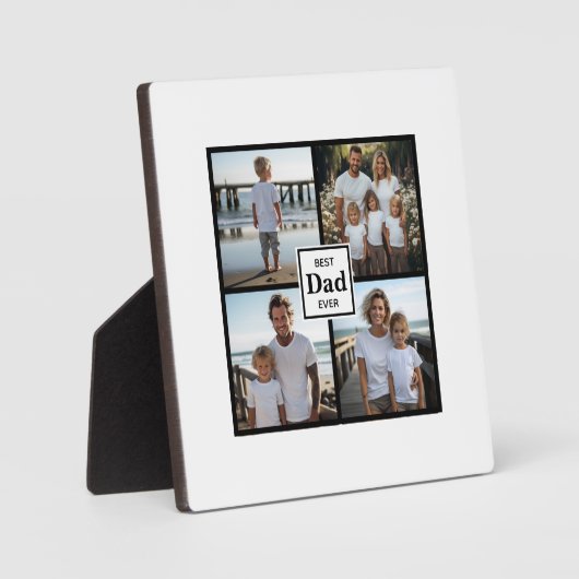 最高のパパパーソナライズされた写真 フォトプラーク (正面)