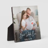 最高のパパパーソナライズされた写真 フォトプラーク (正面)