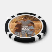 最高のパパパーソナライズされた写真 ポーカーチップ (シングル)
