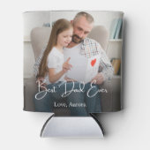 最高のパパパーソナライズされた写真 缶クーラー (正面)