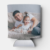 最高のパパパーソナライズされた写真 缶クーラー (裏面)