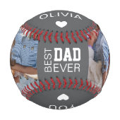 最高のパパパーソナライズされた写真 野球ボール (正面)