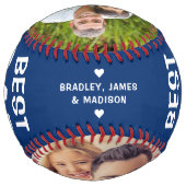 最高のパパパーソナライズされた名カスタム名 ソフトボール (裏面)