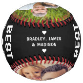 最高のパパパーソナライズされた名カスタム名 ソフトボール (裏面)