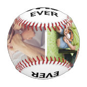 最高のパパパーソナライズされた名カスタム名 野球ボール (正面)