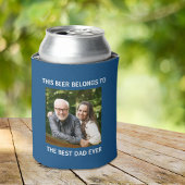 最高のパパパーソナライズされた青 缶クーラー