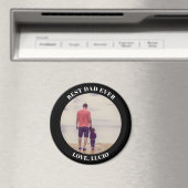 最高のパパパーソナライズされた黒 マグネット (インサイチュ (食洗機))