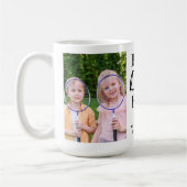 最高のパパパーソナライズされた2 Photo Father's Day コーヒーマグカップ (左)