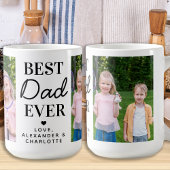 最高のパパパーソナライズされた2 Photo Father's Day コーヒーマグカップ