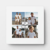 最高のパパパーソナライズされた4写真テンプレート フォトプラーク (正面)