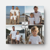 最高のパパパーソナライズされた4写真テンプレート フォトプラーク (正面)