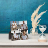 最高のパパパーソナライズされた4写真テンプレート フォトプラーク (インサイチュ)