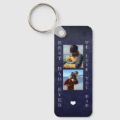 最高のパパパーソナライズされた5枚 キーホルダー (正面)