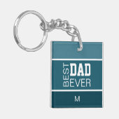 最高のパパパーソナライズされた キーホルダー (正面左)