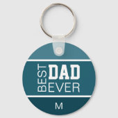 最高のパパパーソナライズされた キーホルダー (正面)