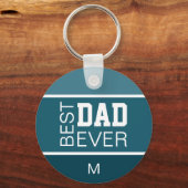 最高のパパパーソナライズされた キーホルダー (正面)