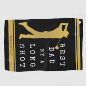 最高のパパパーソナライズされた ゴルフタオル (横)